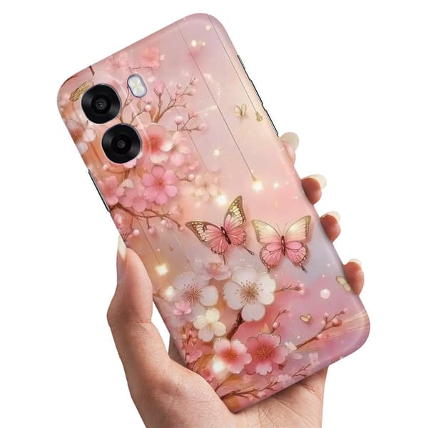 Deksel / Mobildeksel til Oppo A6x 5G - Flowers & Butterflies