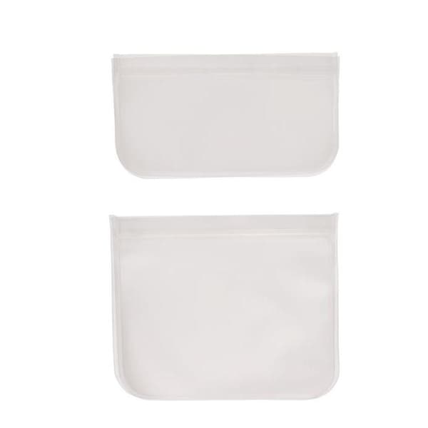 2-Pak - Matpose / Matlagringsposer – Gjenbrukbare Transparent