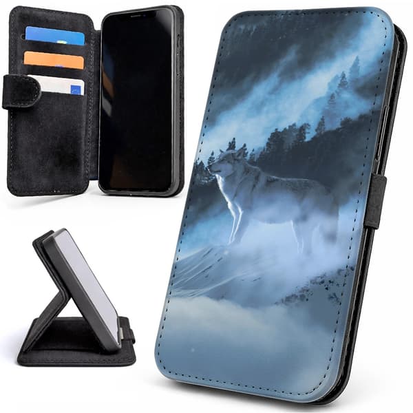 Lommebok Deksel / Mobildeksel til iPhone 12 / 12 Pro - Arctic Wolf