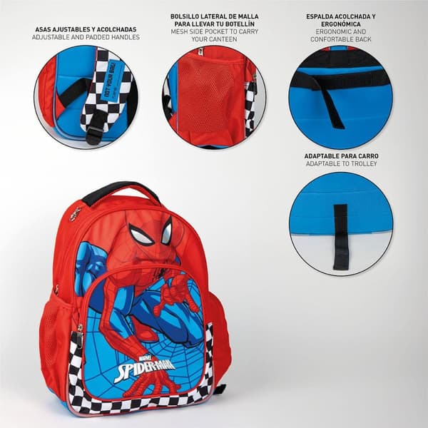 Spider-Man Checked skolväska, 42 cm väska