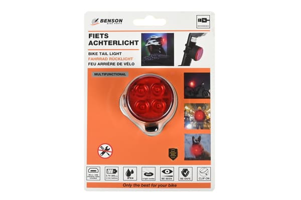Cykelljus USB röd med klämma