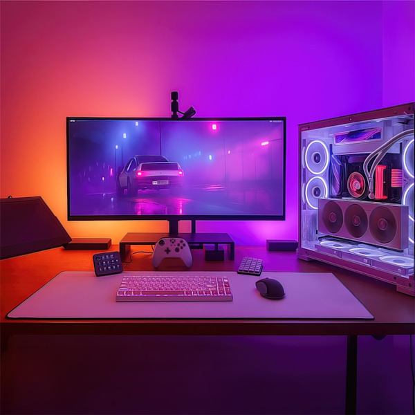 Musematte Hvit - 90x40 cm - Gaming White