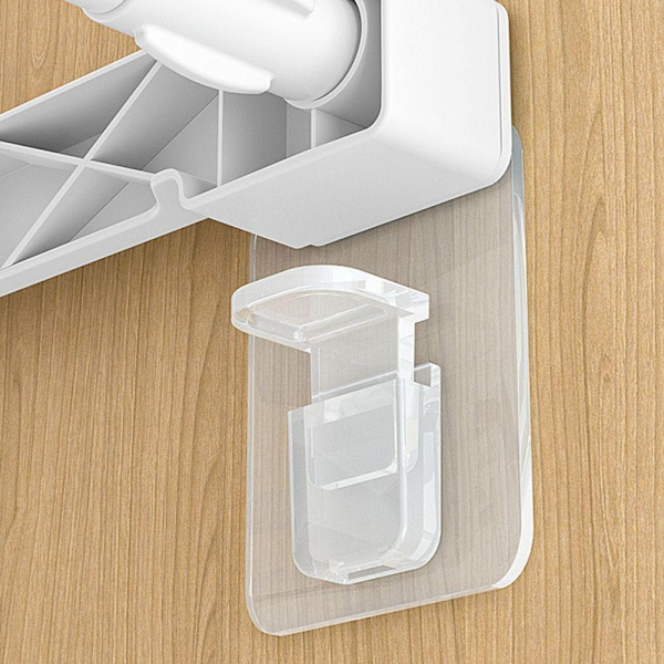 6-Pack Hyllhållare Självhäftande - Hyllplanshållare Transparent