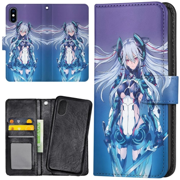 iPhone XR - Plånboksfodral/Skal Anime