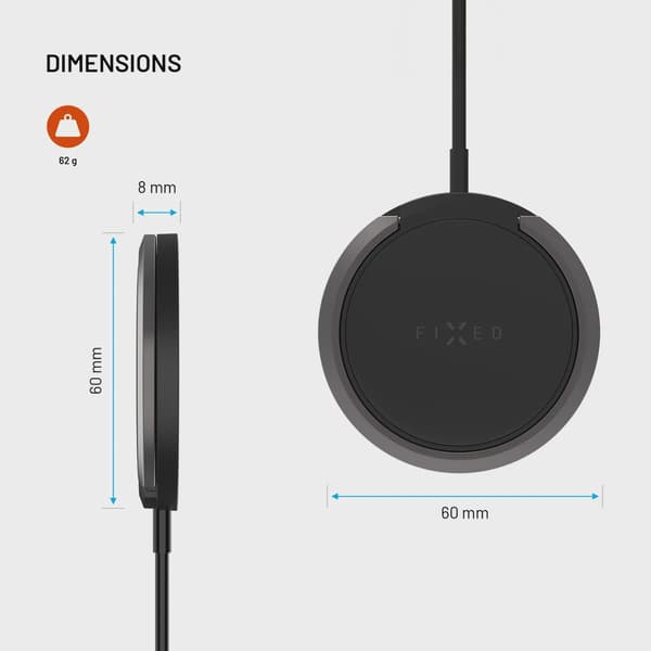 FIXED MagPad 15W Trådlös laddare/stativfunktion Svart
