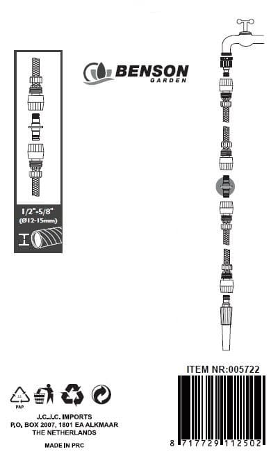 Slangkoppling 1/2″-5/8″