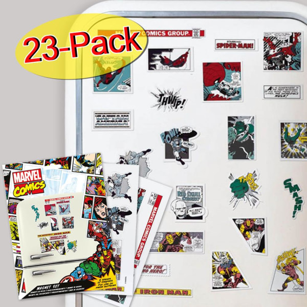 23 kpl - Marvel-jääkaappimagneetit - Spider-man, Iron Man jne. Multicolor