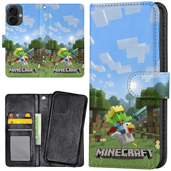 iPhone 16 - Lommebok Deksel Minecraft