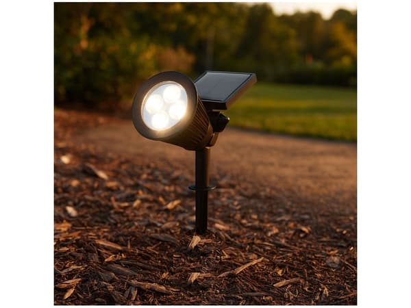 Solcellslampa 4 LED 3 lägen skymningssensor