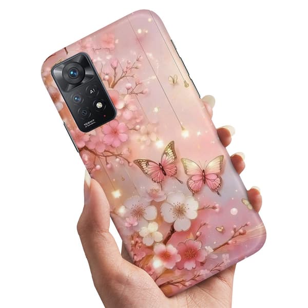 Deksel / Mobildeksel til Xiaomi Redmi Note 11 - Flowers & Butterflies