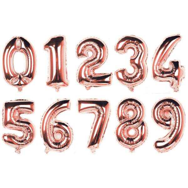 Numeroilmapallo / Metallinen ilmapallo 80 cm - Ruusukulta PinkGold 9 179c |  PinkGold | 9 | Fyndiq