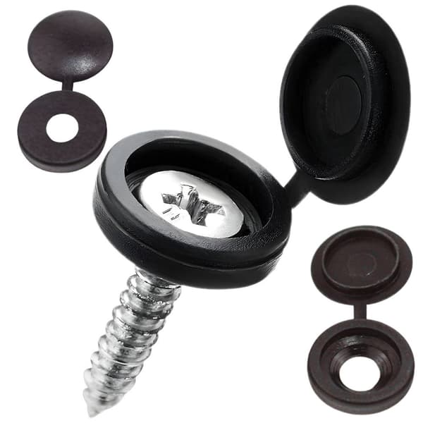 Skruvskydd 100 st möbel Black