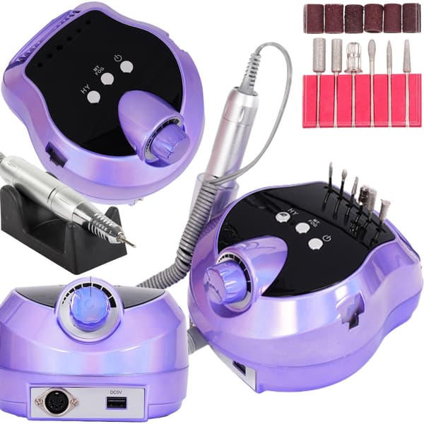 Nagelfil elektrisk 80W set Purple
