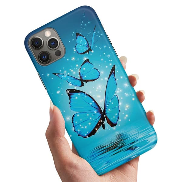 Cover / Mobilcover til iPhone 14 Pro Max - Glitrende Sommerfugle