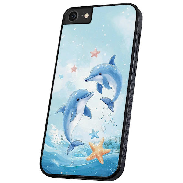 iPhone 16e/17e - Deksel/Mobildeksel Dolphins
