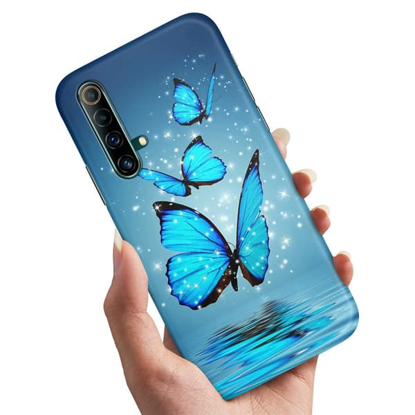 Deksel / Mobildeksel til Realme X50 - Glitrende Sommerfugler