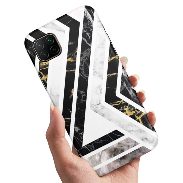 Huawei P40 Lite - Cover / Mobilcover skævt mønster