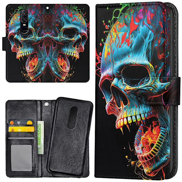 Xiaomi Mi 9T/9T Pro - Lompakkokotelo/Kuoret Skull