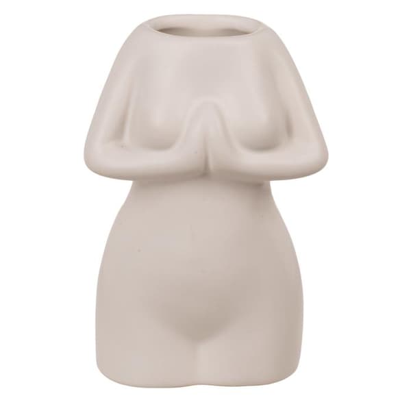 Vase / Keramikvase - Kvindekrop Beige