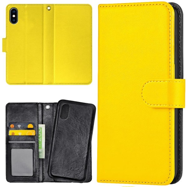 iPhone X/XS - Lommebok Deksel Gul Yellow