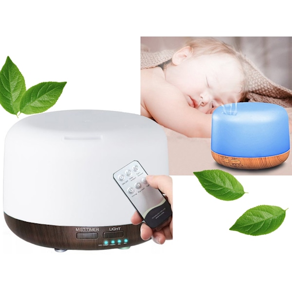 Luftfugter / Duftspreder - Aromalampe med RGB-belysning