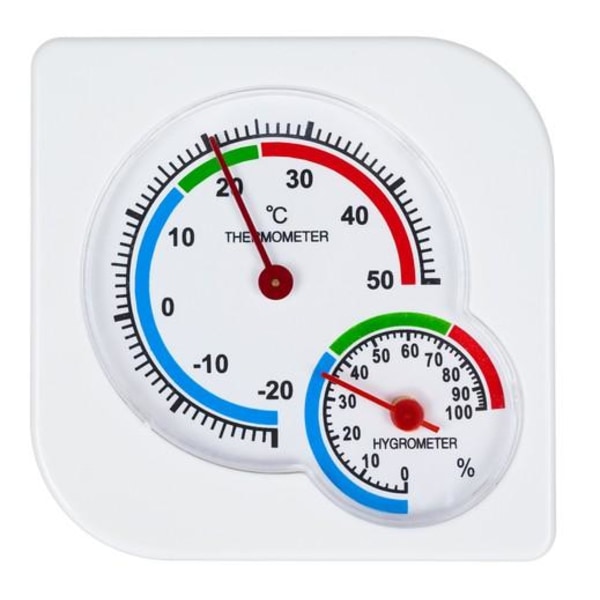 Hygrometer / Termometer - Mäter luftfuktighet & temperatur Vit