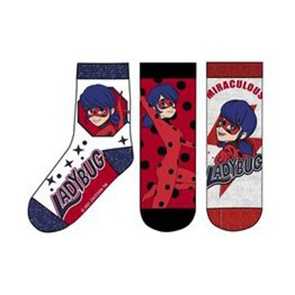 Miraculous Ladybug Barnstrumpor / Strumpor för Barn - 3-Pack 23/25