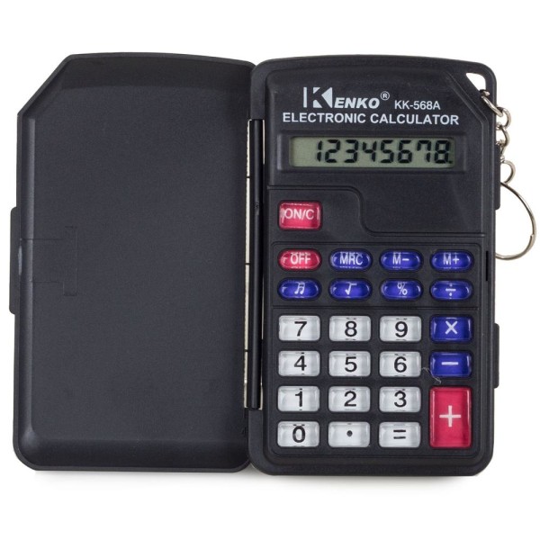 Liten Miniräknare / Kalkylator - Kenko KK-568A Svart