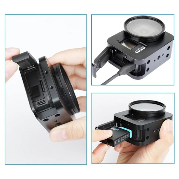 Kamerakotelo UV-linssillä - GoPro Hero 8 - Suojaava Kotelo Black