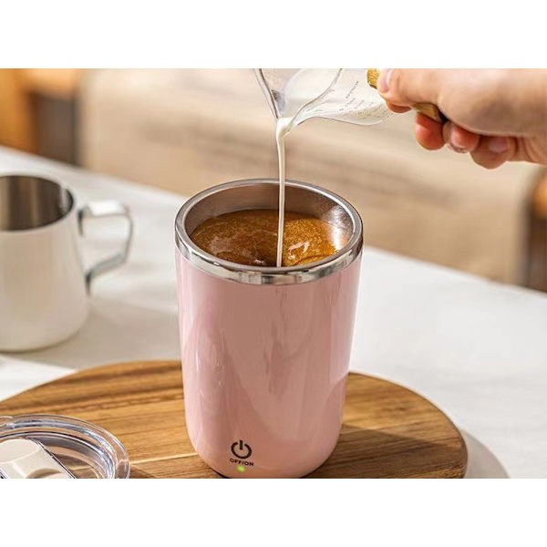 Termomugg 350 ml - Självomrörande stålmugg USB