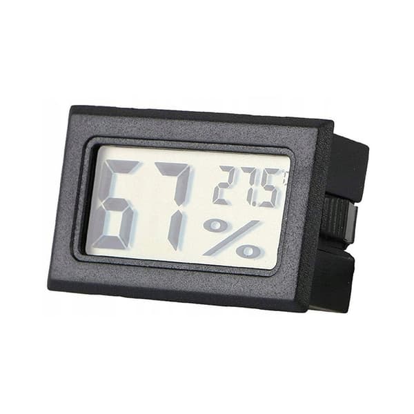 Hygrometer & Termometer - Mäter luftfuktighet & temperatur Svart