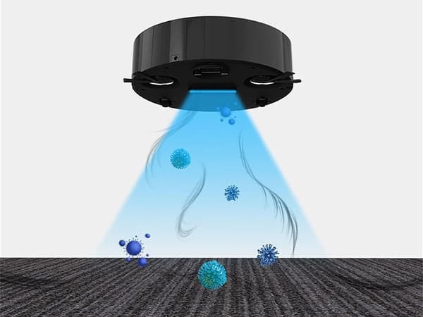 Städrobot elektrisk dammsugare sladdlös borste Svart