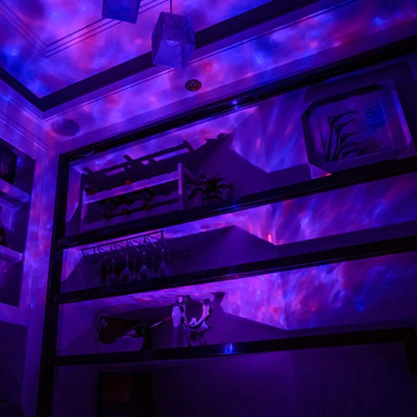 Disco lampe med projektor & vand effekt - LED lampe / Disco Multicolor