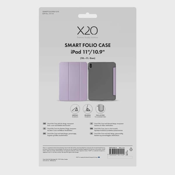 X2O Smart Folio Case Apple iPad 11"/10.9" Lavender