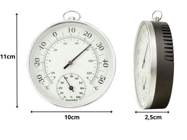 Analog termometer hygrometer vägg