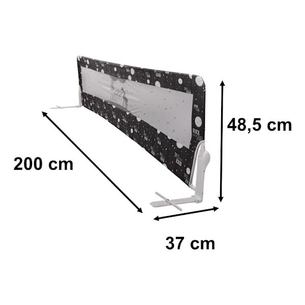 Säkerhetsgrind sängskydd 200 cm cz
