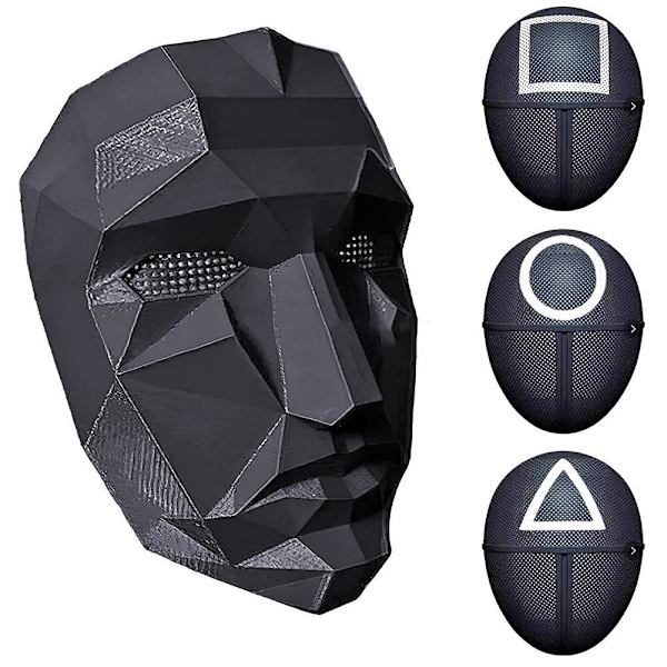 Squid Game Mask / Face Mask Cosplay Black Fr ced6 Fyndiq