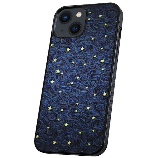 iPhone 14 - Deksel/Mobildeksel Stjernemønster