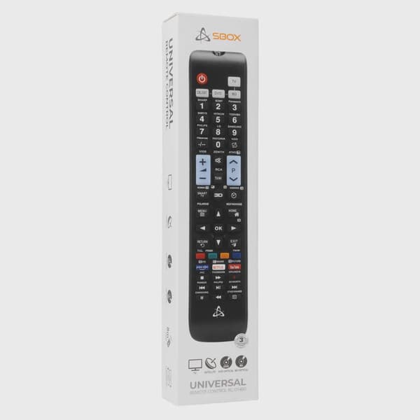 SBOX Universalfjärrkontroll Svart