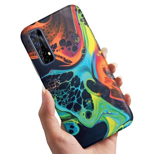 Skal / Mobilskal till Realme 7 - Marmor multifärg