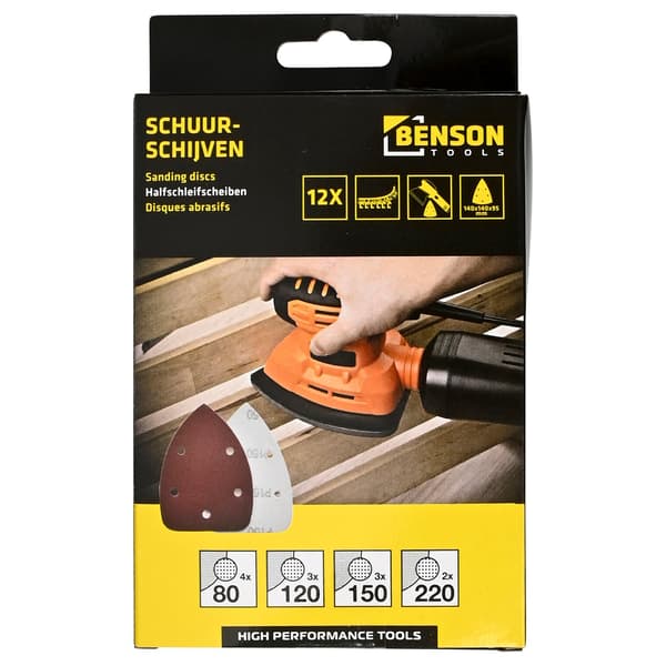 Sliprondeller 140×140×95 mm 12-pack triangel