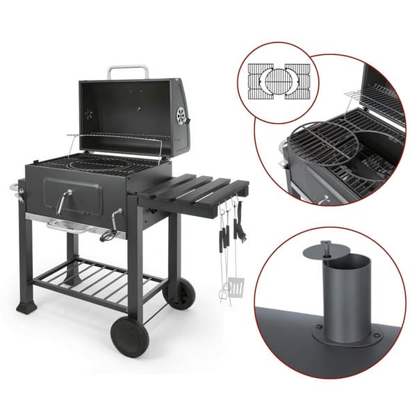 Kulgrill med tilbehør - 116 x 55 x 120 cm