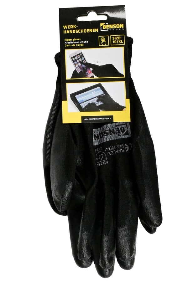 Arbetshandskar pekskärm strl 10 (XL)