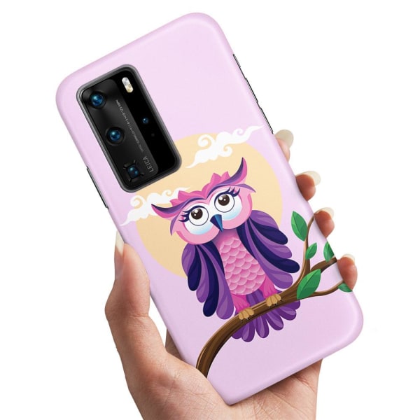 Huawei P40 - Cover / Mobilcover Fin Owl