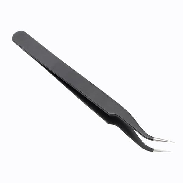 2-Pak - Bøjet Pincet til Negledekor Black