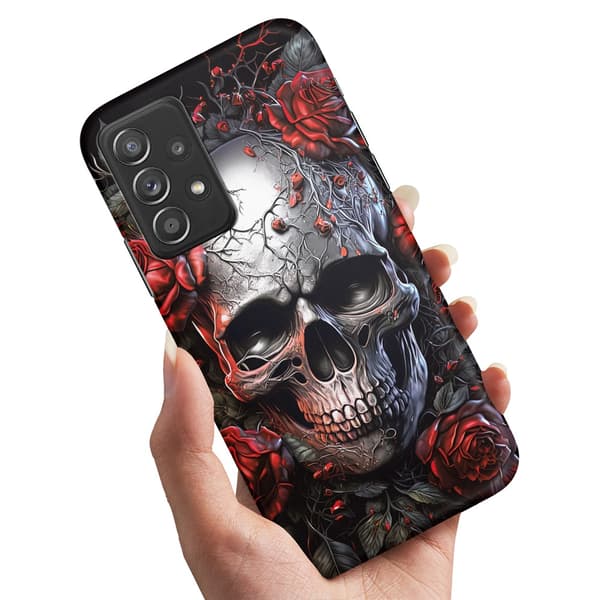 Deksel / Mobildeksel til Samsung Galaxy A13 4G - Skull Roses