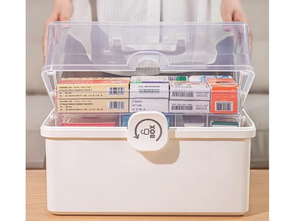Medicinförvaring - Stor dragkedjelåda för mediciner