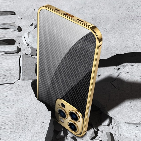 iPhone 12 Pro - Cover/Mobilcover - Carbon Fiber Gold