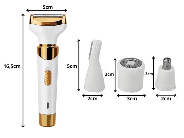 Epilator 4 i 1 kropp ben ansikte trimmer USB