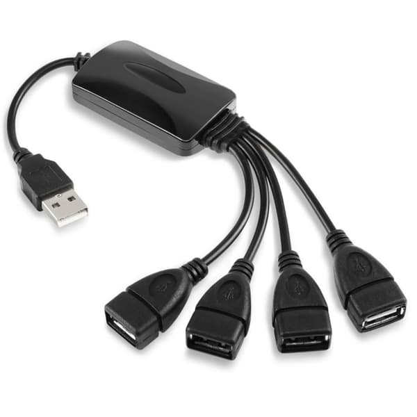 USB 2.0-Hubi 4 Porttia Black